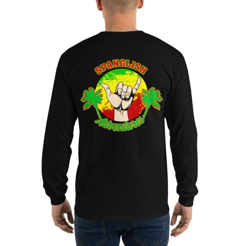 Rasta Man Men’s Long Sleeve Shirt - Image 5