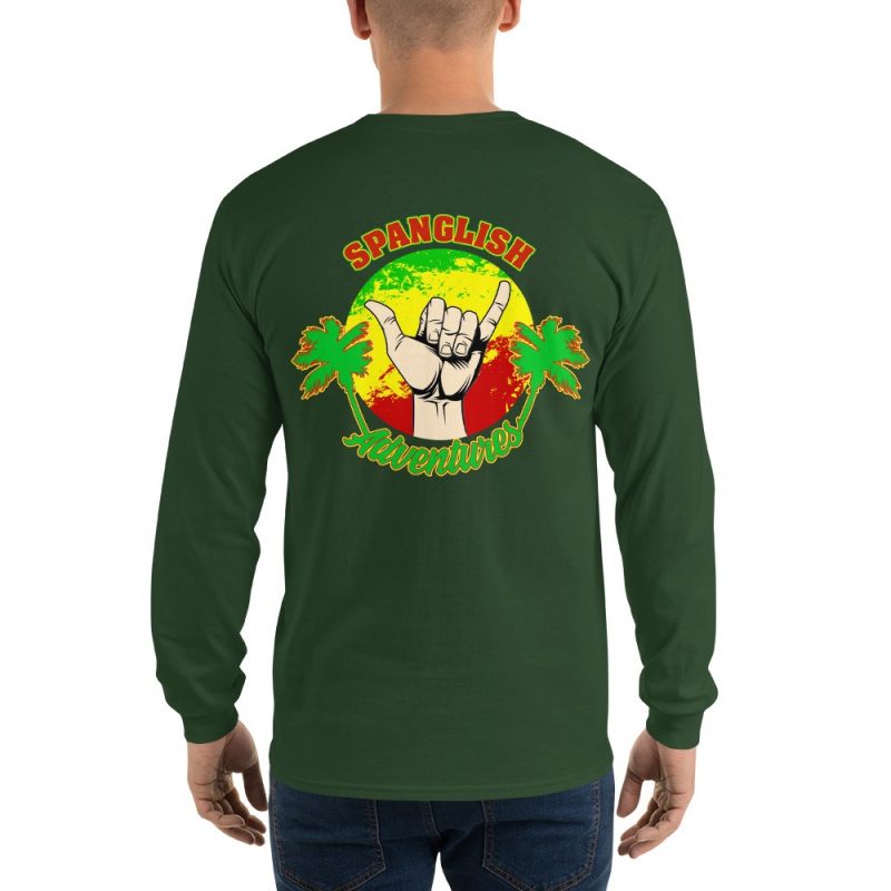 Rasta Man Men’s Long Sleeve Shirt - Image 11