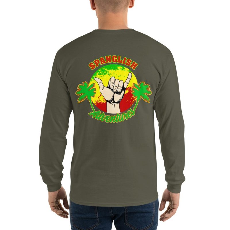 Rasta Man Men’s Long Sleeve Shirt - Image 17