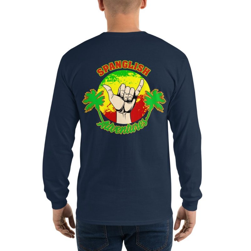 Rasta Man Men’s Long Sleeve Shirt - Image 7