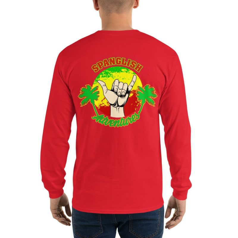 Rasta Man Men’s Long Sleeve Shirt - Image 13