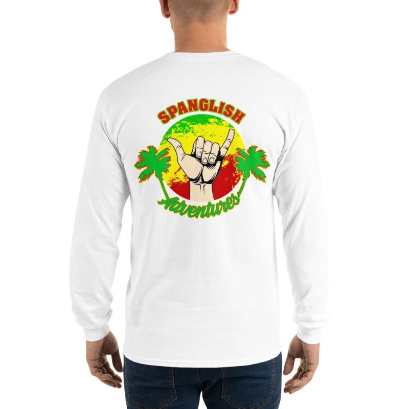 Rasta Man Men’s Long Sleeve Shirt - Image 3