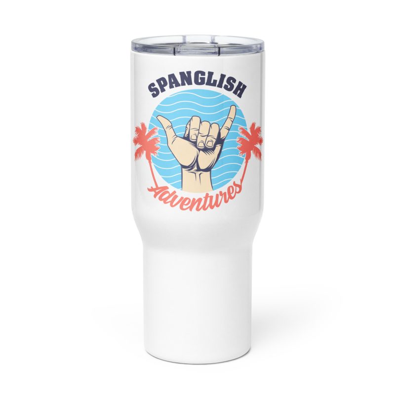 Blue Sky Travel mug with a handle - Image 3