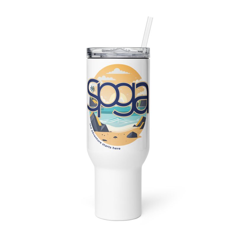 La Piedra Travel mug with a handle