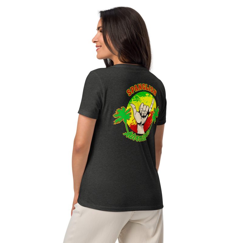Rasta Man Women’s relaxed v-neck t-shirt - Image 7