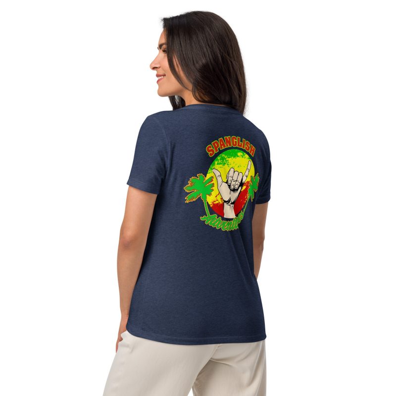 Rasta Man Women’s relaxed v-neck t-shirt - Image 5