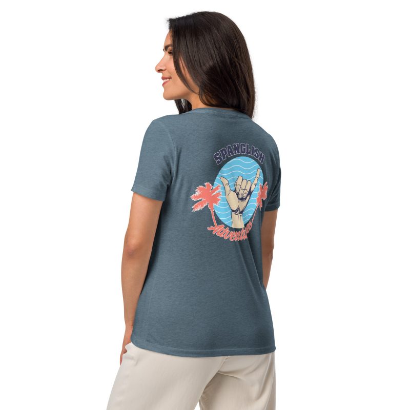 Blue Sky Women’s relaxed v-neck t-shirt - Image 4