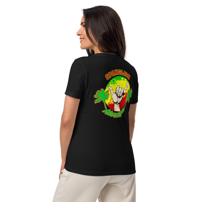 Rasta Man Women’s relaxed v-neck t-shirt - Image 3