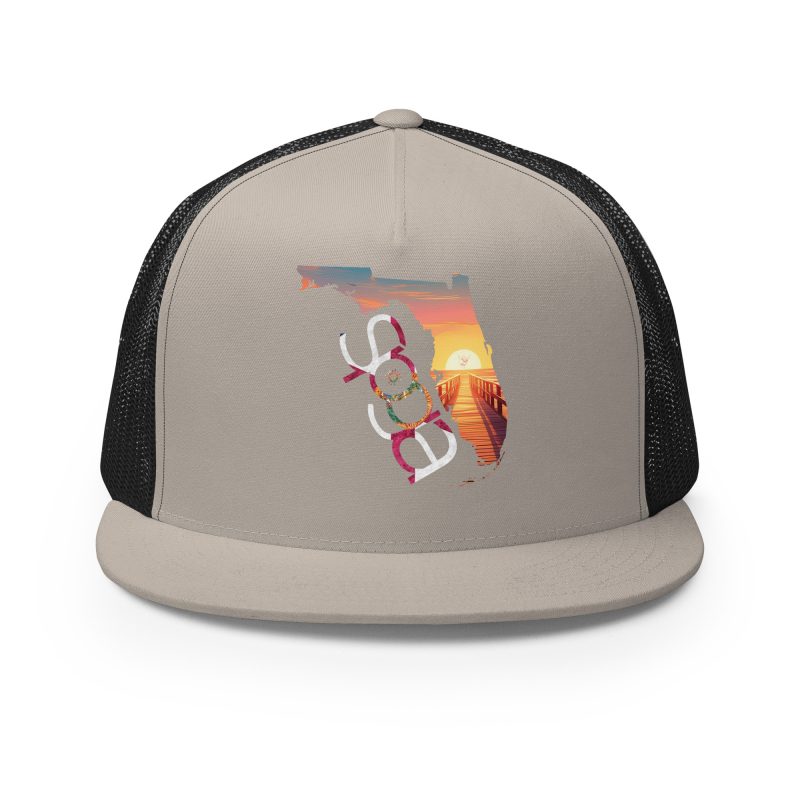 🧢 The Floridian Trucker Cap – Adjustable Florida Mesh Hat for Everyday Wear